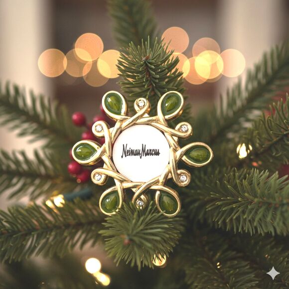 JAY STRONGWATER Neiman Marcus Mini Green Enamel Jeweled Crystal Ornament Frame - Picture 1 of 6